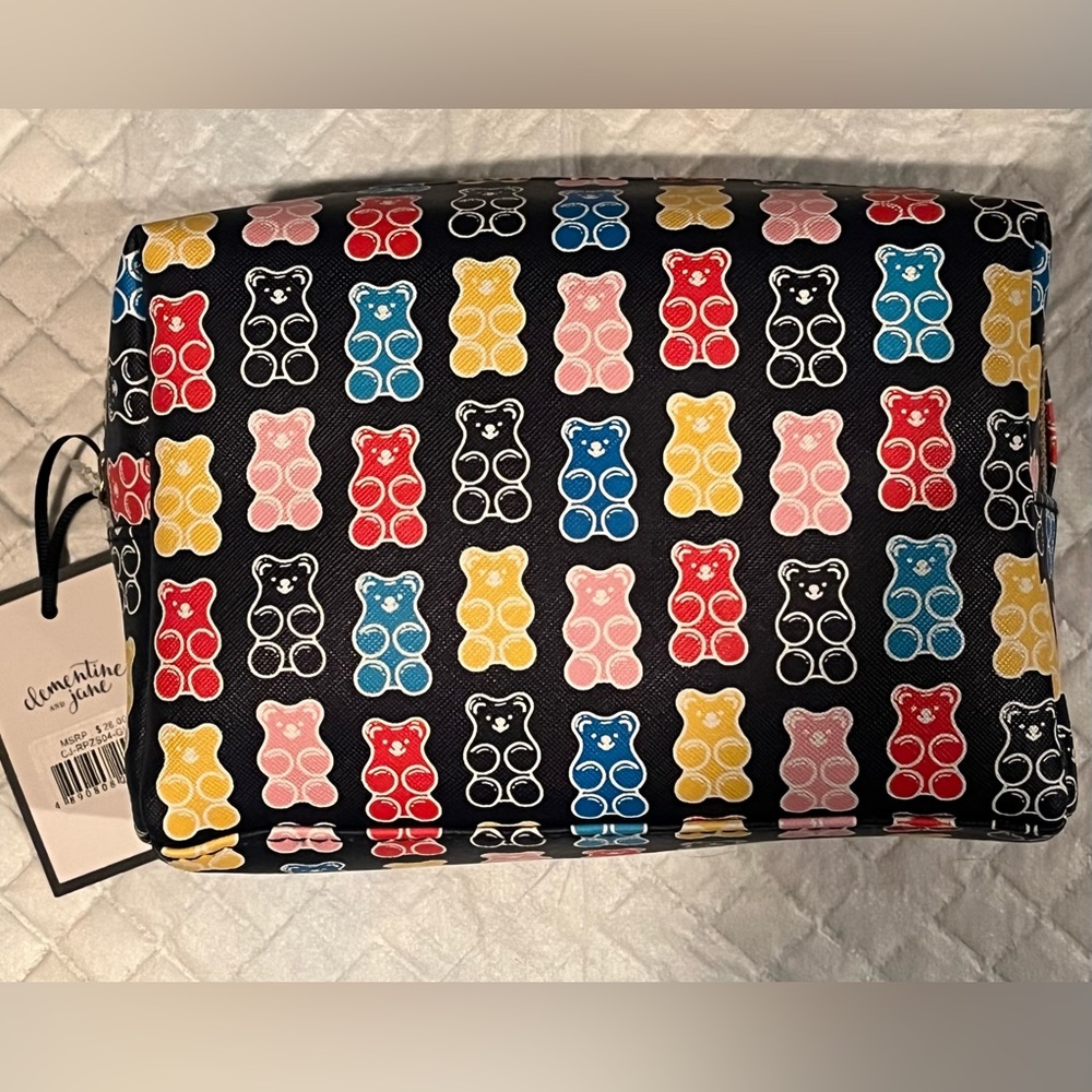 Clementine & Jane Navy Gummy Bear Makeup Bag Travel Toiletry